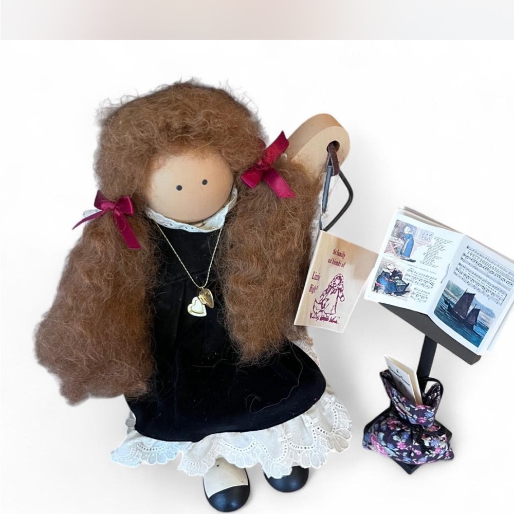 Handcrafted vintage  Lizzie High Wooden doll